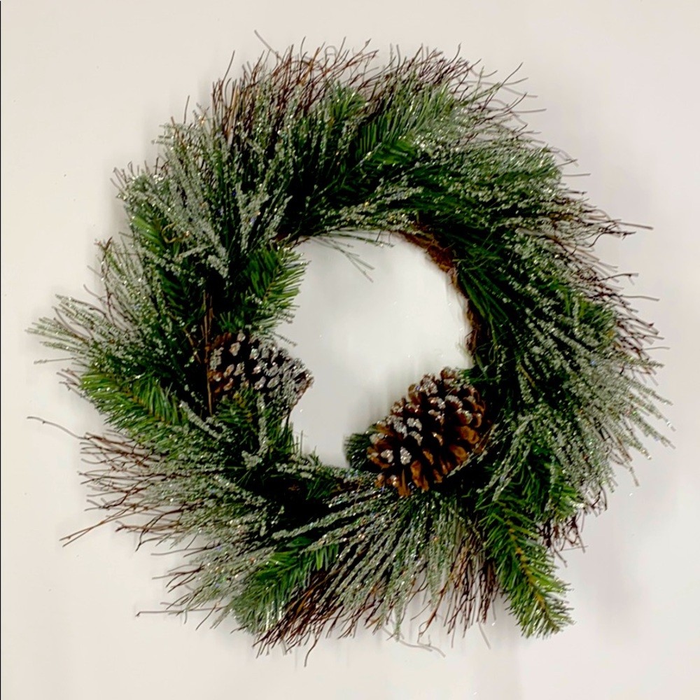 Sparkly Grapevine & Pine Wreath